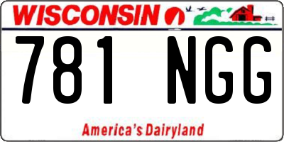 WI license plate 781NGG