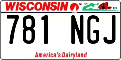 WI license plate 781NGJ