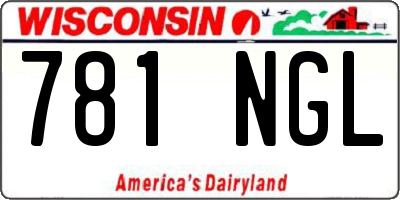 WI license plate 781NGL