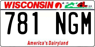 WI license plate 781NGM