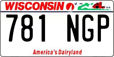 WI license plate 781NGP