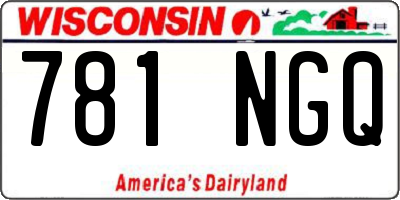 WI license plate 781NGQ