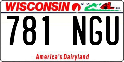 WI license plate 781NGU