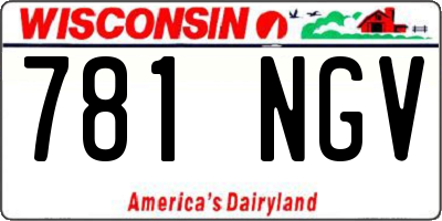 WI license plate 781NGV