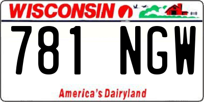 WI license plate 781NGW
