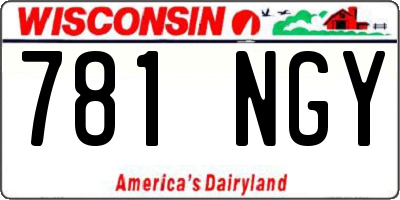 WI license plate 781NGY