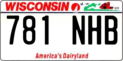 WI license plate 781NHB