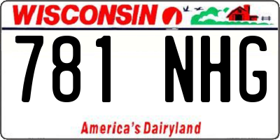 WI license plate 781NHG