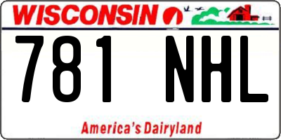 WI license plate 781NHL