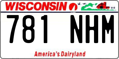 WI license plate 781NHM