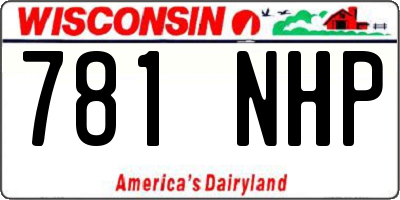 WI license plate 781NHP