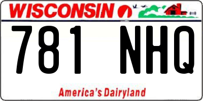 WI license plate 781NHQ