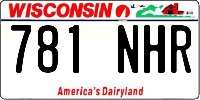 WI license plate 781NHR