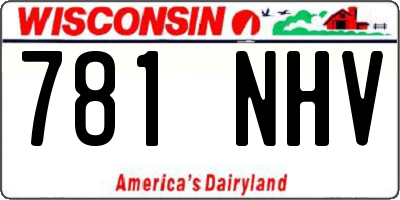 WI license plate 781NHV