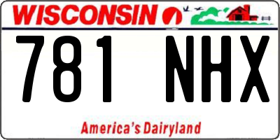 WI license plate 781NHX