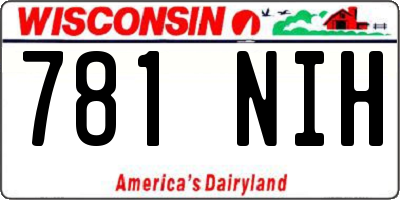 WI license plate 781NIH