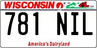WI license plate 781NIL