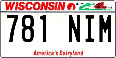 WI license plate 781NIM