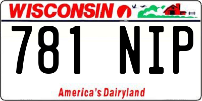WI license plate 781NIP