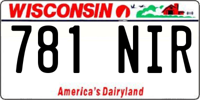 WI license plate 781NIR