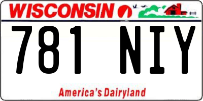WI license plate 781NIY