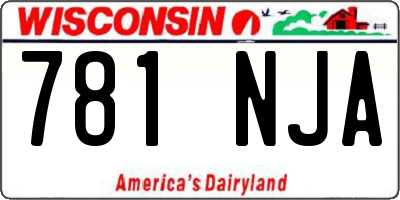 WI license plate 781NJA
