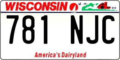 WI license plate 781NJC