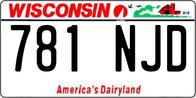 WI license plate 781NJD