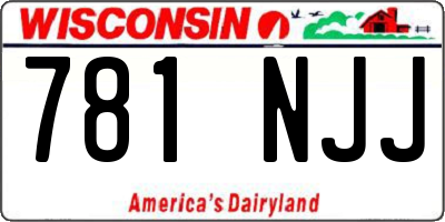 WI license plate 781NJJ
