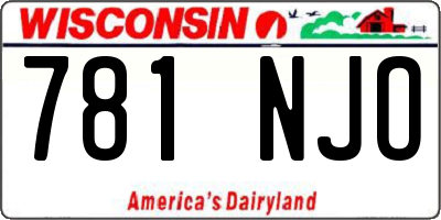 WI license plate 781NJO
