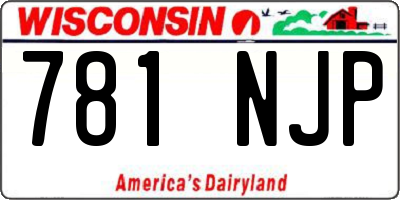 WI license plate 781NJP