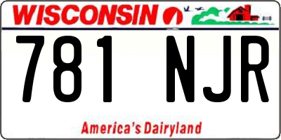 WI license plate 781NJR