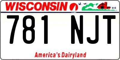 WI license plate 781NJT