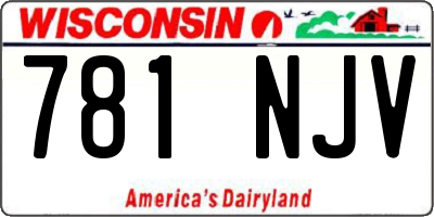 WI license plate 781NJV