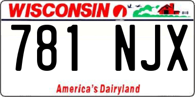 WI license plate 781NJX