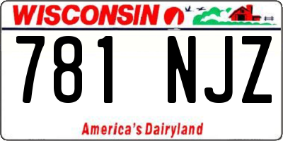 WI license plate 781NJZ
