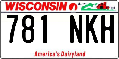 WI license plate 781NKH