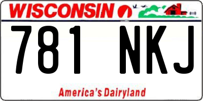 WI license plate 781NKJ