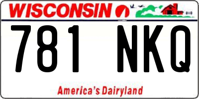 WI license plate 781NKQ