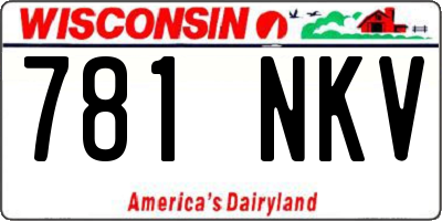 WI license plate 781NKV
