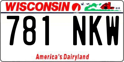 WI license plate 781NKW