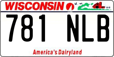 WI license plate 781NLB