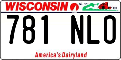 WI license plate 781NLO