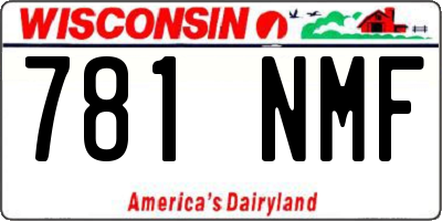 WI license plate 781NMF