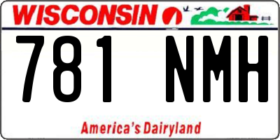 WI license plate 781NMH