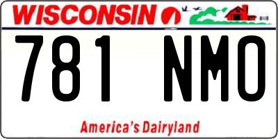 WI license plate 781NMO