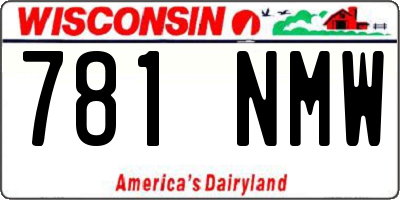 WI license plate 781NMW