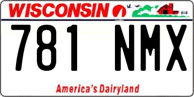 WI license plate 781NMX