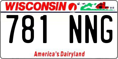 WI license plate 781NNG