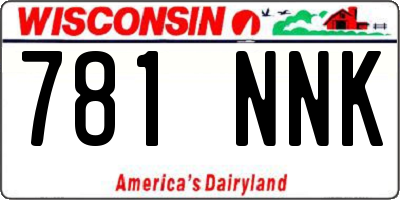 WI license plate 781NNK